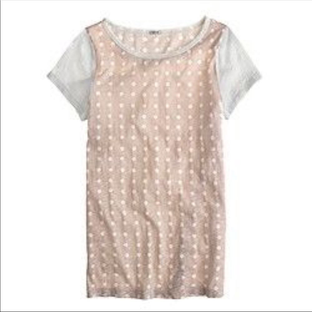 New J.Crew Vintage Cotton Dot Tee